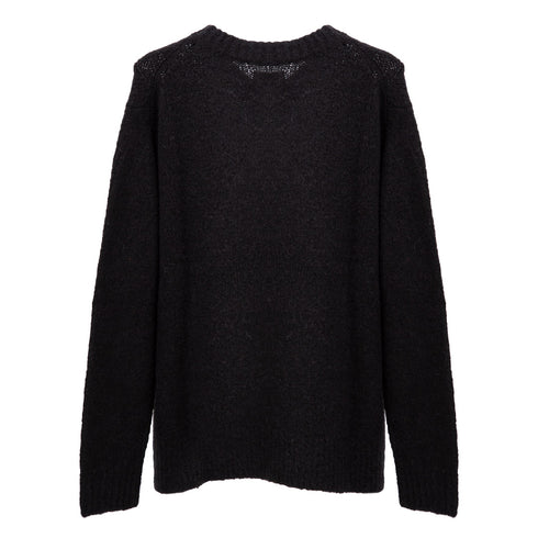 Norse Projects Rasmus Relaxed Brushed V Neck Sweater Black N45-0617 Degli Uberti